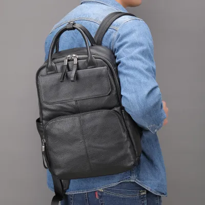 Genuine Leather Lightweight Backpack